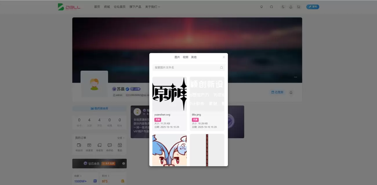 图片[1]-子比主题用户媒体管理插件-苏晨拾光