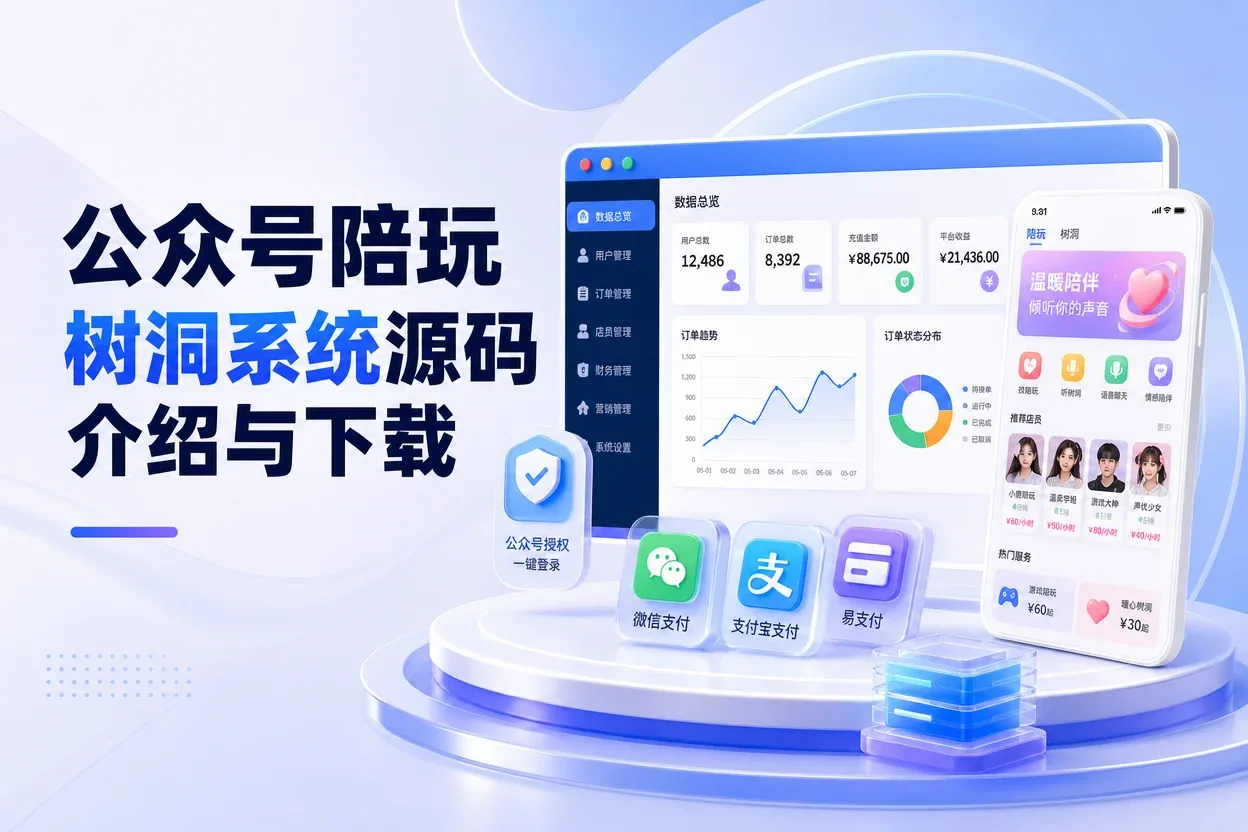 公众号陪玩树洞系统源码介绍与下载-苏晨拾光