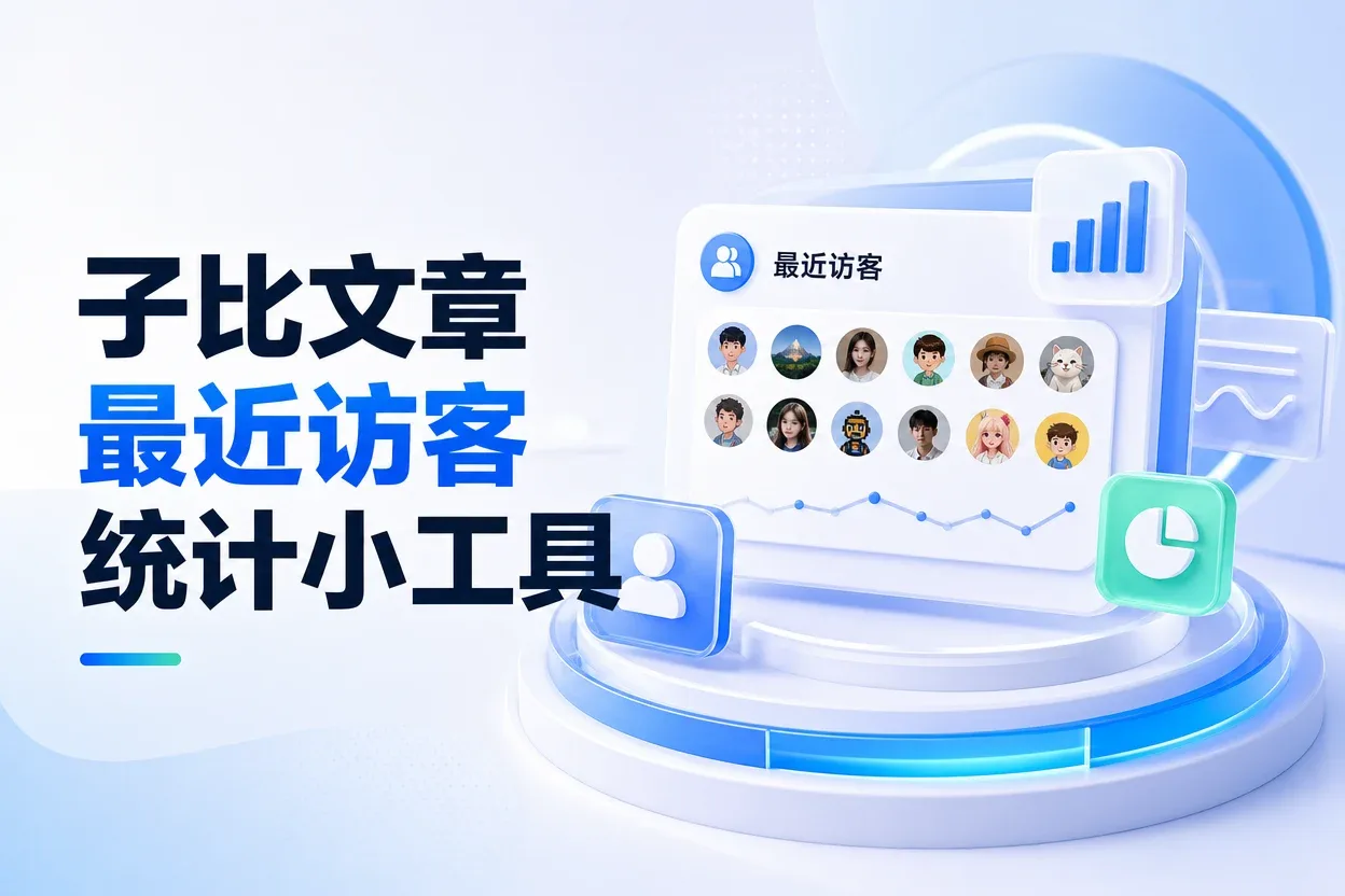 子比文章最近访客统计小工具-苏晨拾光